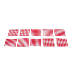Platzdecken, rot/weiß - 10er Set