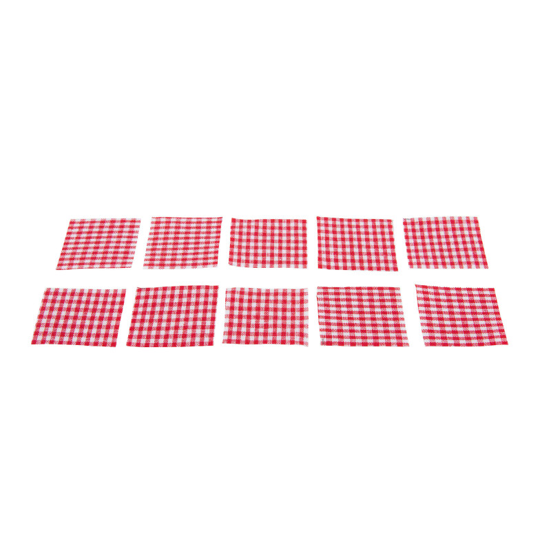 Platzdecken, rot/weiß - 10er Set