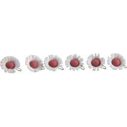 Blüten mit Haken - 6 Stück - 1 cm
