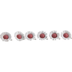 Blüten mit Haken - 6 Stück - 1 cm