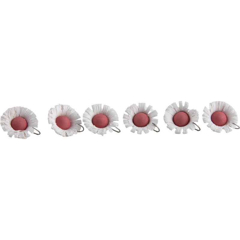 Blüten mit Haken - 6 Stück - 1 cm