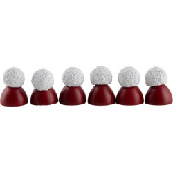 Zipfelmützen SANTA C. - 6 Stück - 2 cm