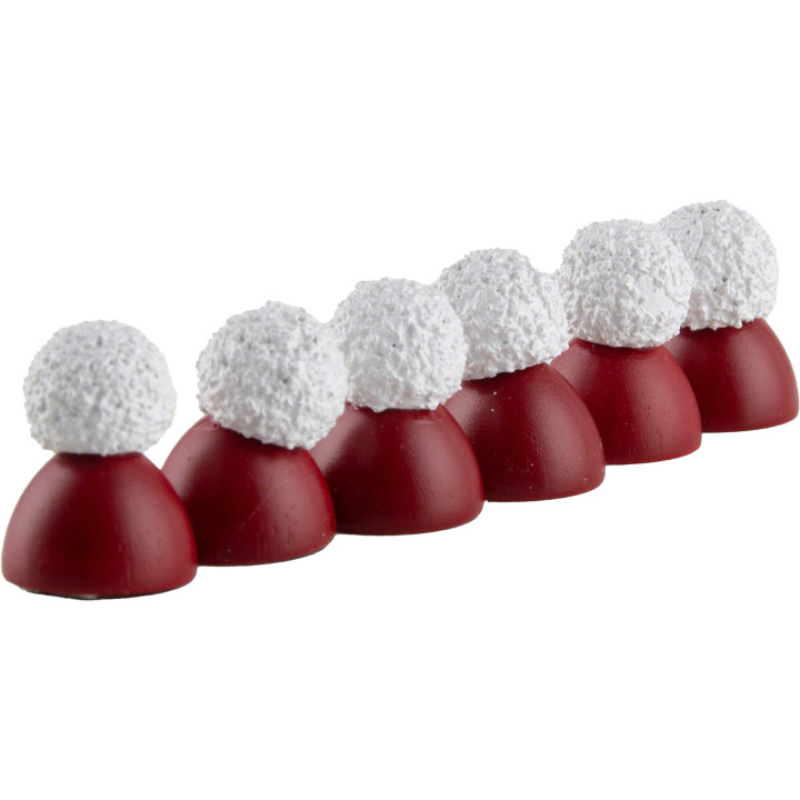 Pointed Hats SANTA C. - 6 Pieces - 2 cm / 0.8 inch