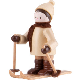 Thiel Figurine - Skier - natural - 5,5 cm / 2.2 inch