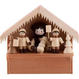 Weihnachtsmarktbude Marktstand Laternenkinder mit Thiel-Figur - 8 cm