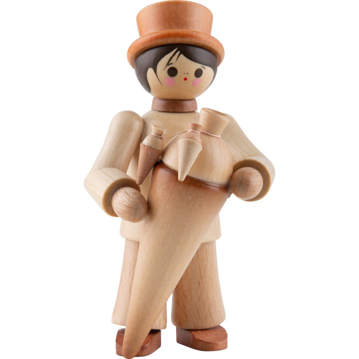 Thiel-Figur Junge mit Zuckertüte - natur - 10 cm
