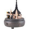 Music Box - Seiffen Church and Carolers - Grey - 13 cm / 5.1 inch
