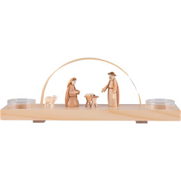 Schwibbogen Christi Geburt - natur - 24x12 cm