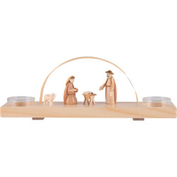 Schwibbogen Christi Geburt - natur - 24x12 cm