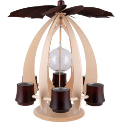 1-stöckige Schwebepyramide NOVA - Ahorn/Mahagoni - 38 cm