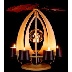1-Tier Pyramid NOVA - Maple/Mahogany - 38 cm / 15 inch