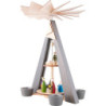 2-Tier Pyramid - Nativity - Grey - 36 cm / 14.2 inch