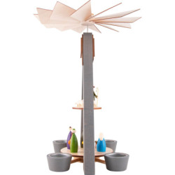 2-Tier Pyramid - Nativity - Grey - 36 cm / 14.2 inch