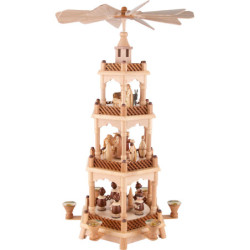 4-stöckige Pyramide Christi Geburt und Kurrende - 58 cm