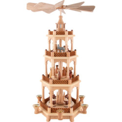 4-Tier Pyramid - Nativity Scene with Carolers - 58 cm / 22.8 inch