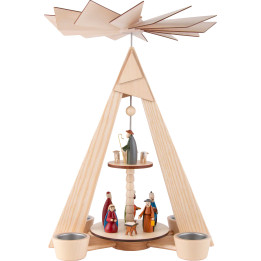 2-Tier Pyramid - Nativity Scene - 36 cm / 14.2 inch