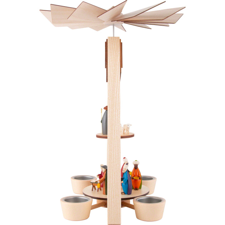 2-Tier Pyramid - Nativity Scene - 36 cm / 14.2 inch