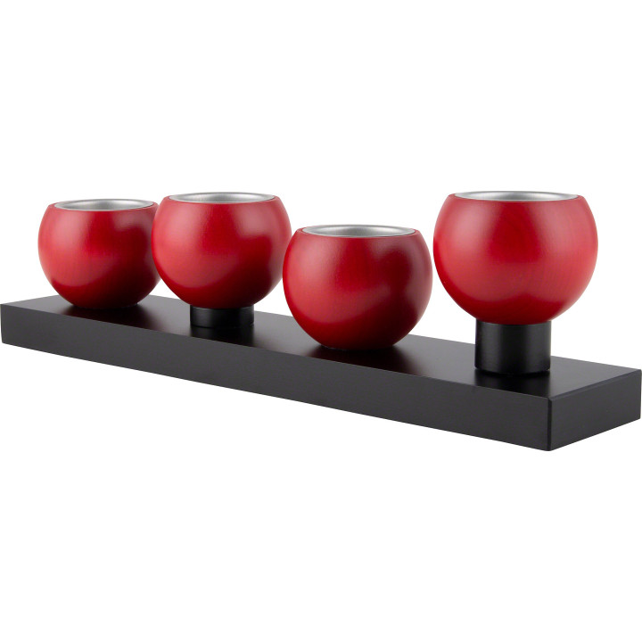 Table Chandelier - Anthracite/Rubyred - 9 cm / 3.5 inch