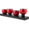 Table Chandelier - Anthracite/Rubyred - 9 cm / 3.5 inch