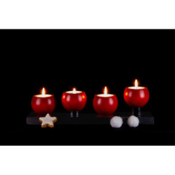 Table Chandelier - Anthracite/Rubyred - 9 cm / 3.5 inch