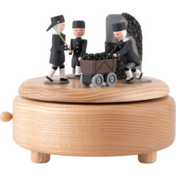 Music Box - Miners Natural Wood - 11,5 cm / 4.5 inch