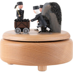 Spieldose Bergmänner natur - 11,5 cm