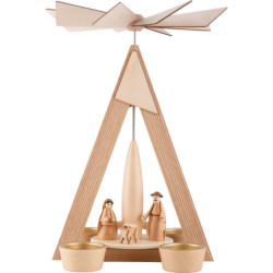 1-stöckige Pyramide Christi Geburt natur - 28 cm