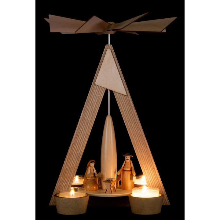 1-Tier Pyramid - Nativity Natural - 28 cm / 11 inch