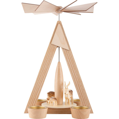 1-Tier Pyramid - Deer Natural - 28 cm / 11 inch
