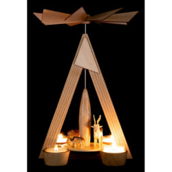 1-Tier Pyramid - Deer Natural - 28 cm / 11 inch