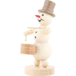 Schneemannmusikant Trommler - 12 cm
