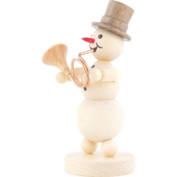 Snowman Musician Hornblower - 12 cm / 4.7 inch