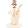 Snowman Musician Bass Violin - 12 cm / 4.7 inch