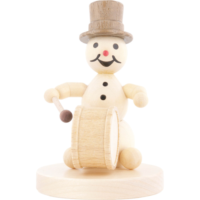 Snowman Musician Kettledrum - 12 cm / 4.7 inch