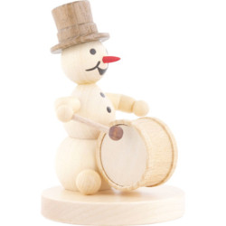 Snowman Musician Kettledrum - 12 cm / 4.7 inch