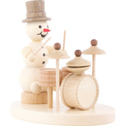 Snowman Musician Drums - 12 cm / 4.7 inch