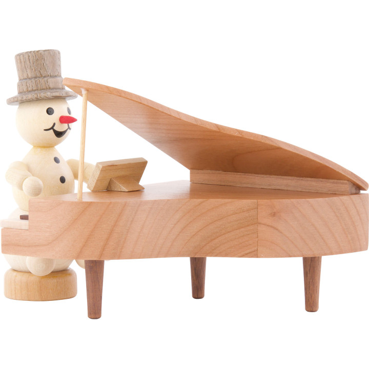 Schneemannmusikant am Flügel - 12 cm