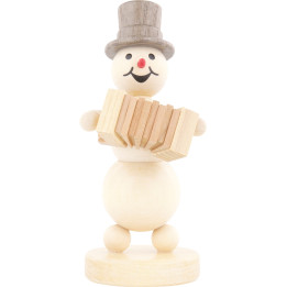 Snowman Musician Accordion - 12 cm / 4.7 inch
