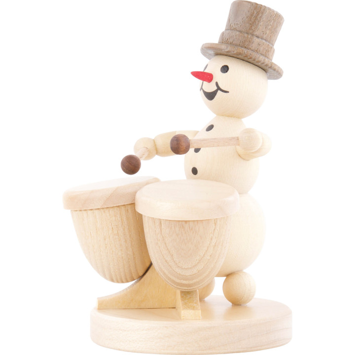 Schneemannmusikant Kesselpauke - 12 cm