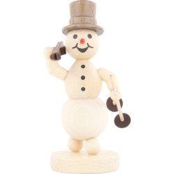 Schneemann Ski auf Schulter - 13 cm