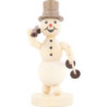Schneemann Ski auf Schulter - 13 cm