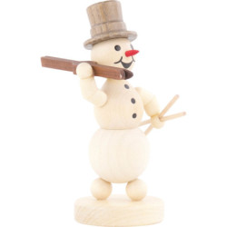 Schneemann Ski auf Schulter - 13 cm