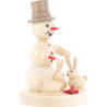 Schneemann mit Hasen - 10 cm