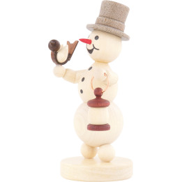 Snowman with Lantern and Bird - 12 cm / 4.7 inch