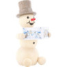 Snowman with Book - 8 cm / 3.1 inch