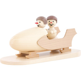 Snowman Two-Man Bobsled with Helmet - 10 cm / 3.9 inch