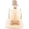 Snowman Two-Man Bobsled with Zylinder - 12 cm / 4.7 inch