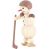 Schneemann Eishockeyspieler stehend Helm - 10 cm