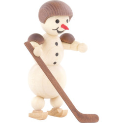 Schneemann Eishockeyspieler stehend Helm - 10 cm