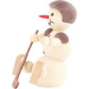 Schneemann Eishockeyspieler sitzend Helm - 8 cm